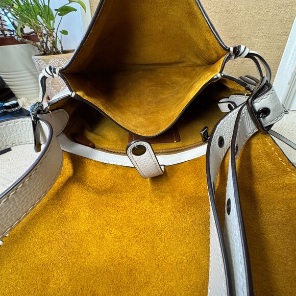 Coach 1941 Whiplash Saddle Bag Pebbled Glovetanned Leather Chalk Cleaned #38219 - Picture 10 of 16